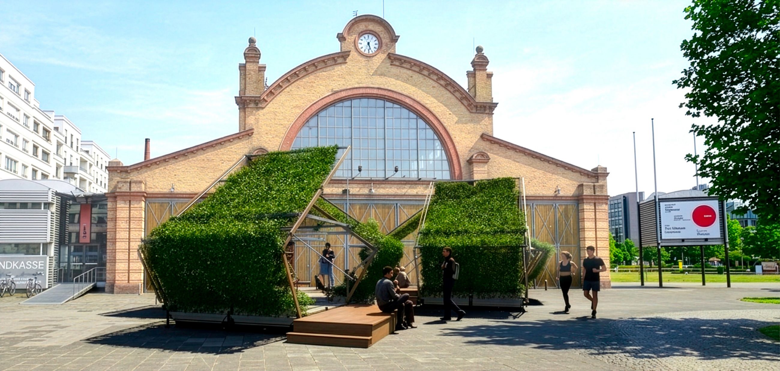Installation CARLO vor dem Bockenheimer Depot